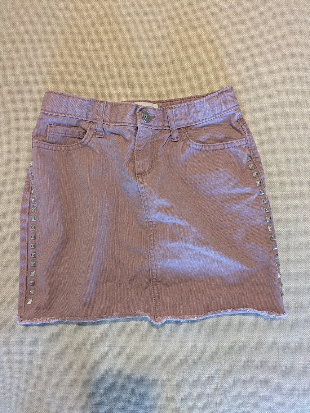 Place Mauve Mini Skirt with Stud Side Trim